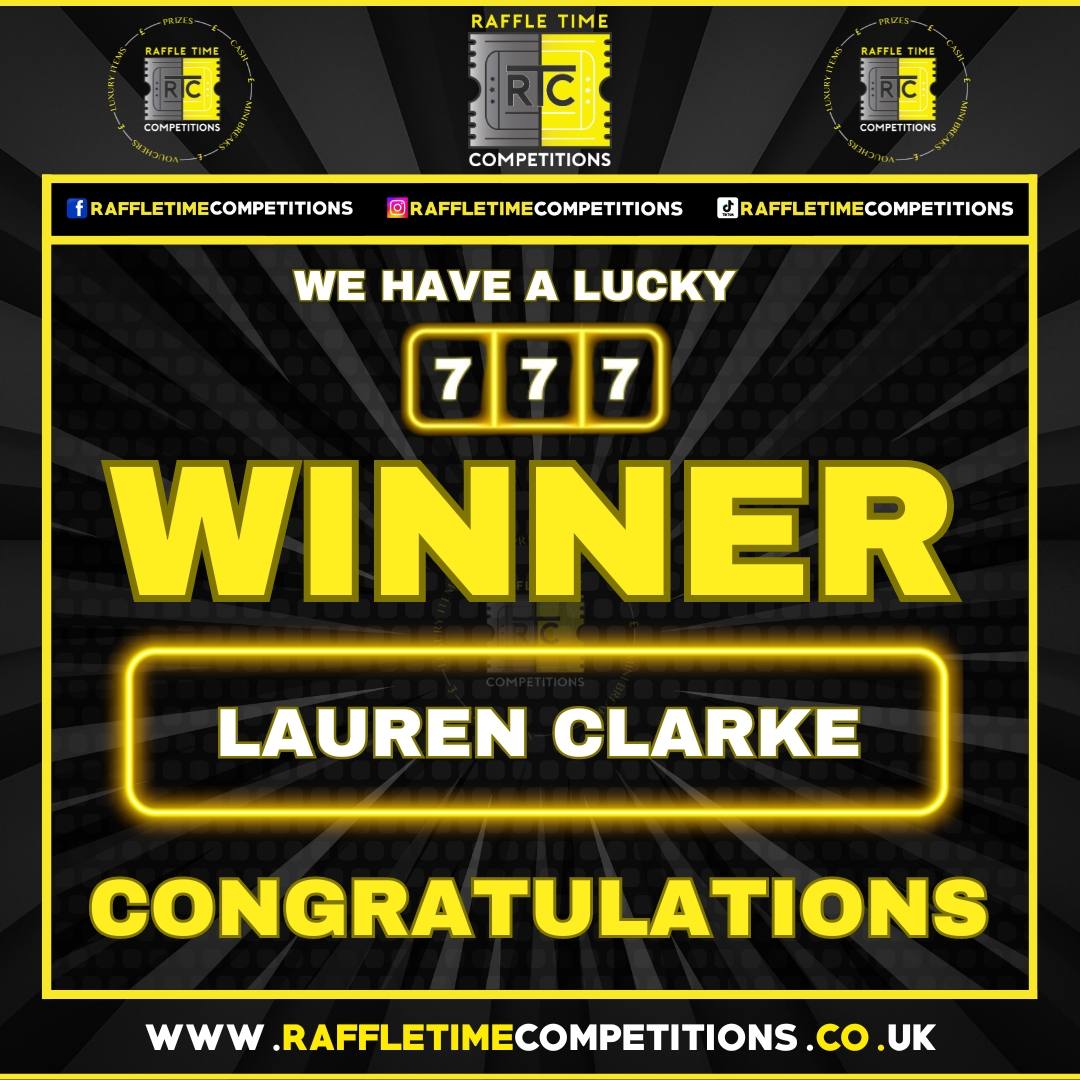 Lauren Clarke Lucky 777 - Raffle Time Competitions