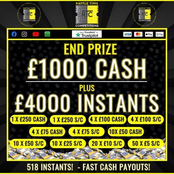 £1000 Jackpot + £4k Instant wins